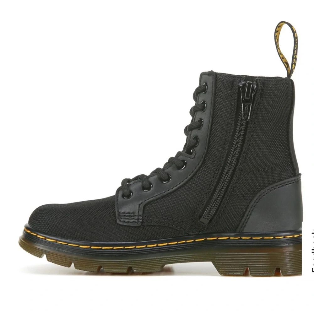 Kids Black Combat Boots by Dr. Martens